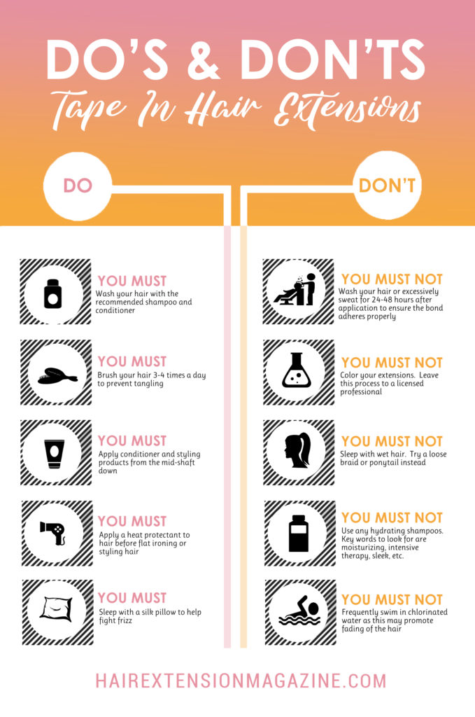 Do's & Dont's Tape in Extensions {Infographic} | HEM